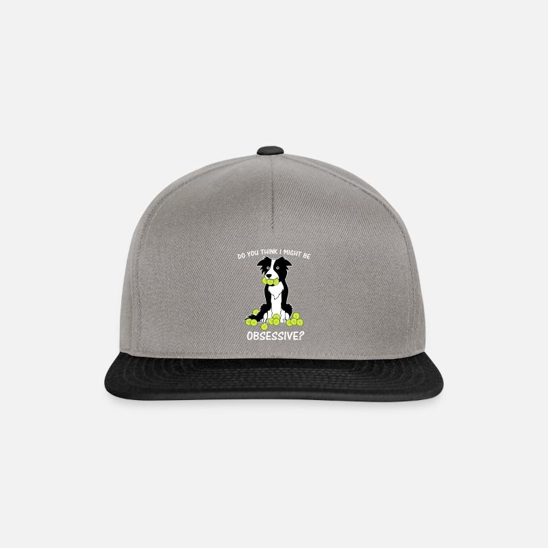 border collie funny saying gift idea - Snapback Cap - graphite/black