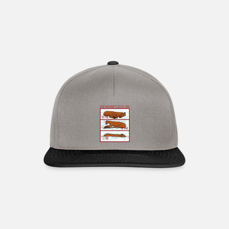 Le cadeau de galgo de chien lévrier Greyhound galgo - Casquette snapback - gris graphite/noir