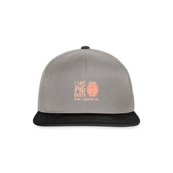 BBQ Grill Grillen Chefkoch Koch Schwein Schinken - Snapback Cap - Graphit/Schwarz - Vorne