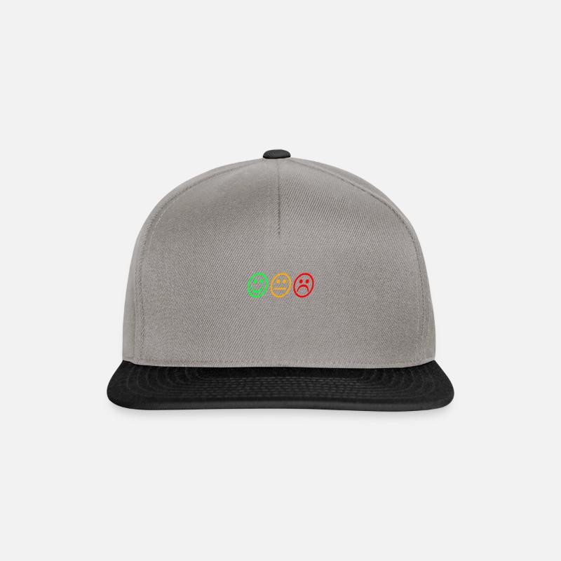 Trois smileys - Casquette snapback - gris graphite/noir