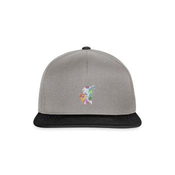 Jupe haut breakdance - Casquette snapback - gris graphite/noir - Devant