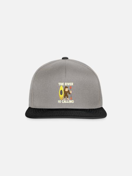 Lustiges Kajak Kanu Paddeln Bigfoot Geschenk - Snapback Cap - Graphit/Schwarz