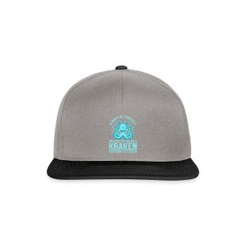 OCTOPUS KRAKEN Octopus rétro calamar cadeau - Casquette snapback - gris graphite/noir - Devant