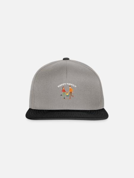 Glückliche Familie - Snapback Cap - Graphit/Schwarz