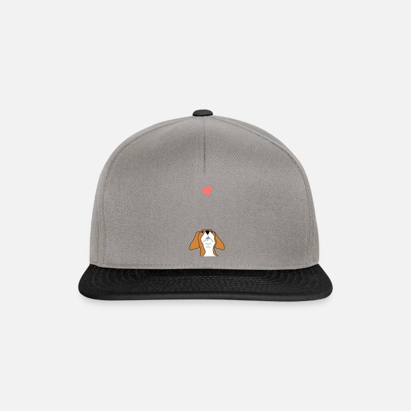 Beagle Mama Lover Geschenk Mädchen - Snapback Cap - Graphit/Schwarz