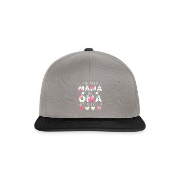 Ich Habe Zwei Titel Mama Und Oma - Snapback Cap - Graphit/Schwarz - Vorne