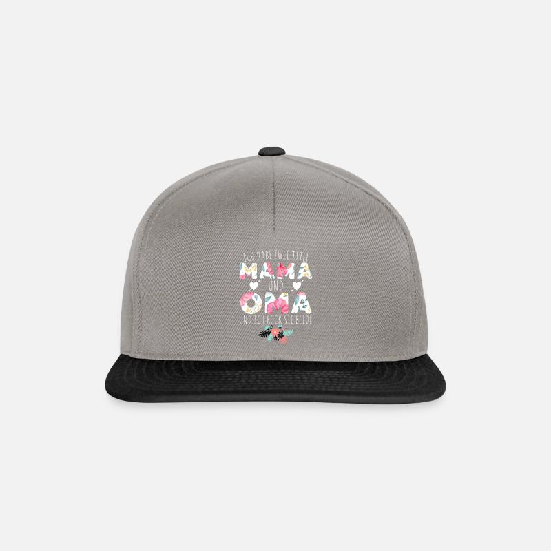 Ich Habe Zwei Titel Mama Und Oma - Snapback Cap - Graphit/Schwarz