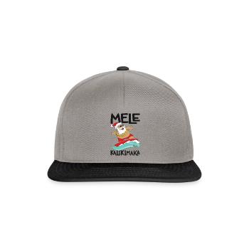 Mele Kalikimaka Noël hawaïen Surf à Hawaï - Casquette snapback - gris graphite/noir - Devant