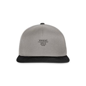 Attention! Adolescent dans la puberté peut tout faire - Casquette snapback - gris graphite/noir - Devant