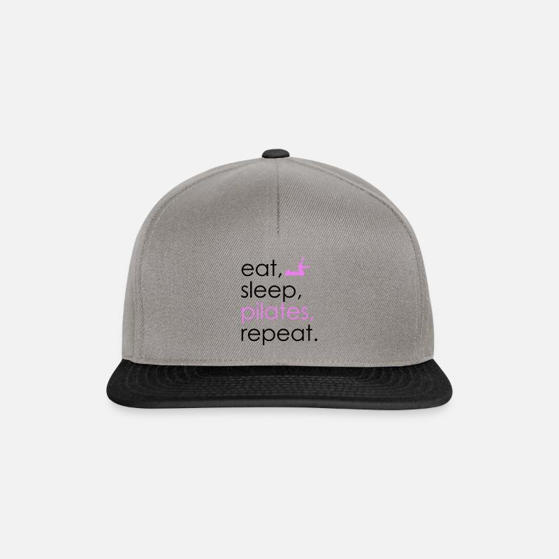 Eat Sleep Pilates Repeat - Snapback Cap - Graphit/Schwarz