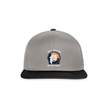 Couple Skeleton Til' Death Do Us Part - Snapback Cap - graphite/black - Front