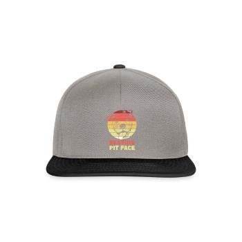 Funny Cute Resting Pit - Snapback Cap - Graphit/Schwarz - Vorne