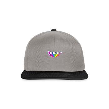 Retro Queer Pride LGBTQ Gay LGBT Ally Rainbow - Casquette snapback - gris graphite/noir - Devant