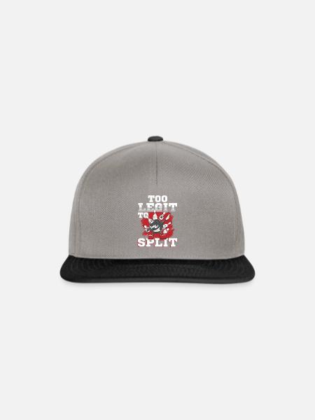 Funny Bowling Pins - Snapback Cap - Graphit/Schwarz