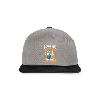 Funny Bowling And Beer - Snapback Cap - Graphit/Schwarz - Vorne