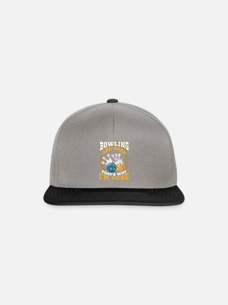 Funny Bowling And Beer - Snapback Cap - Graphit/Schwarz