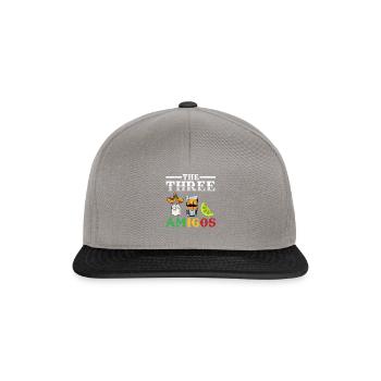 Funny Tequila Salt The Three Amigos - Snapback Cap - Graphit/Schwarz - Vorne