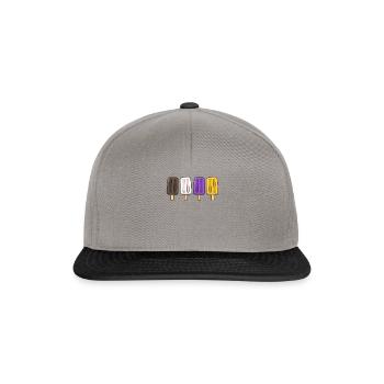 Gender Nonbinary Popsicles 4th of July Subtle - Snapback Cap - graphite/black - Front