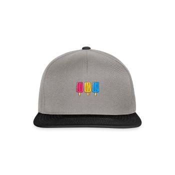 Pansexual Popsicles 4th of July Pan Subtle Pride - Snapback Cap - graphite/black - Front