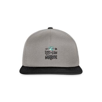 Son-In-Law Of A Warrior Cervical Cancer Family - Snapback Cap - graphite/black - Front