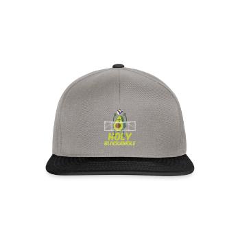 Funny Holy Guac Volleyball - Snapback Cap - Graphit/Schwarz - Vorne