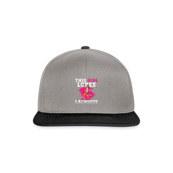 This Girl Loves Lax - Snapback Cap - Graphit/Schwarz - Vorne