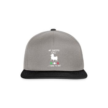Funny My Sheep Calls - Snapback Cap - Graphit/Schwarz - Vorne