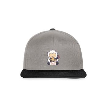 Sheep Eating Ramen - Snapback Cap - Graphit/Schwarz - Vorne