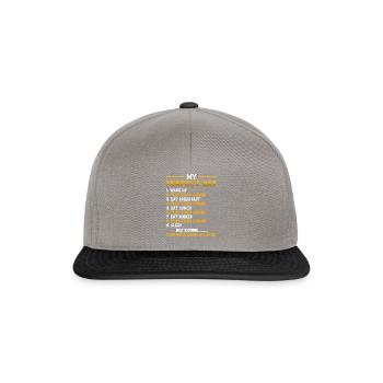 Funny Play Video Games All Night - Snapback Cap - Graphit/Schwarz - Vorne