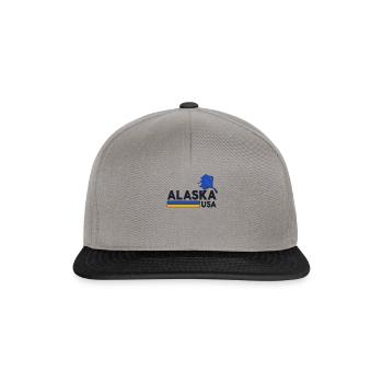 Alaska USA Hemd Alaskan Retro Vintage Home State - Snapback Cap - Graphit/Schwarz - Vorne