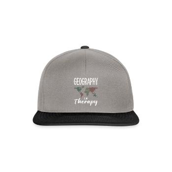 Geography Is My Therapies - Snapback Cap - Graphit/Schwarz - Vorne