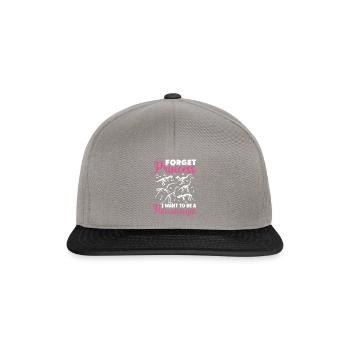 Forget Princess I Like To Be A Paleontologist - Snapback Cap - Graphit/Schwarz - Vorne