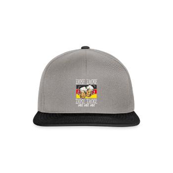 Beer German Zicke Zacke - Snapback Cap - Graphit/Schwarz - Vorne