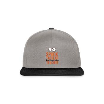 Kindergarten Teacher Halloween School Matching - Snapback Cap - graphite/black - Front