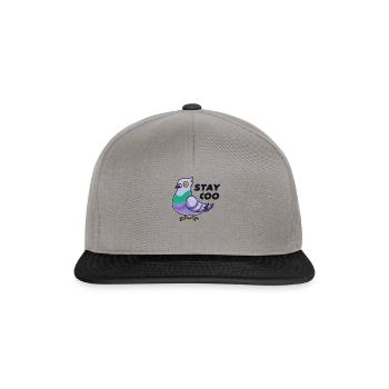 Stay Coo Funny Pigeon Shirt Vogelliebhaber Besitzer - Snapback Cap - Graphit/Schwarz - Vorne