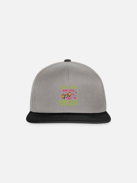 A Girl Who Loves Her Cello - Snapback Cap - Graphit/Schwarz
