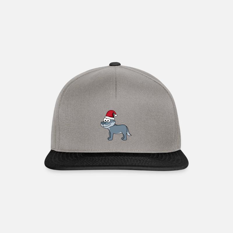 Wolf Comic Weihnachten - Snapback Cap - Graphit/Schwarz