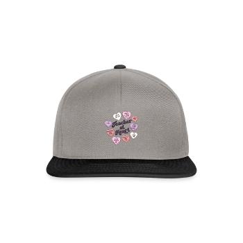 Teacher At Heart Retro Valentines Day School - Snapback Cap - graphite/black - Front