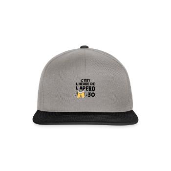 Heure de l'Apéro Bière - Papa Papy Alcool Humour - Snapback Cap - graphite/black - Front