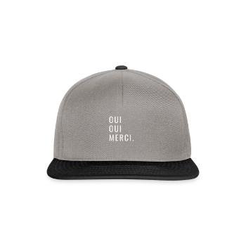 Oui Oui Merci - Snapback Cap - Graphit/Schwarz - Vorne