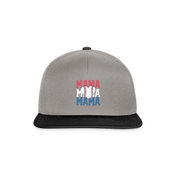 Baseball Mama Shirt Vintage Retro American - Snapback Cap - graphite/black - Front