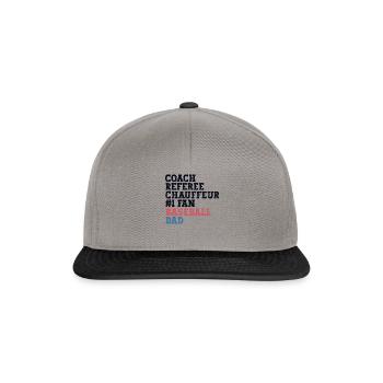 Chemise de père de baseball drôle de baseball disant mon fils - Casquette snapback - gris graphite/noir - Devant