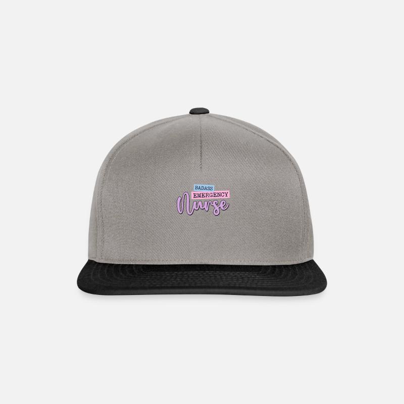 Badass Notfallkrankenschwester Trauma Queen Notaufnahme Notfall - Snapback Cap - Graphit/Schwarz
