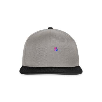 Subtil Bi Pride Kawaii Cat Minimaliste Bisexuel - Casquette snapback - gris graphite/noir - Devant