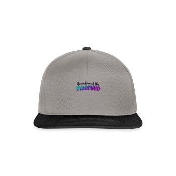 Oma Von Der Meerjungfrau Mädchen Familie Matching - Snapback Cap - Graphit/Schwarz - Vorne
