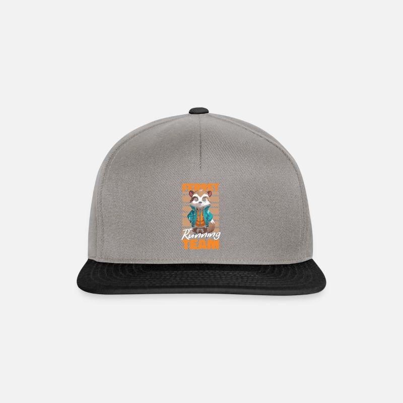 Frettchen Iltis Läuft - Snapback Cap - Graphit/Schwarz