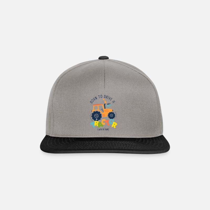 Geboren, um einen Traktor mit Muttergeburt zu fahren - Snapback Cap - Graphit/Schwarz