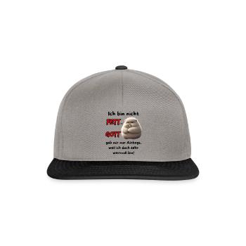 I'm not fat... God only gave me airbags - Snapback Cap - graphite/black - Front