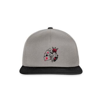 roi poker lion 1 - Casquette snapback - gris graphite/noir - Devant