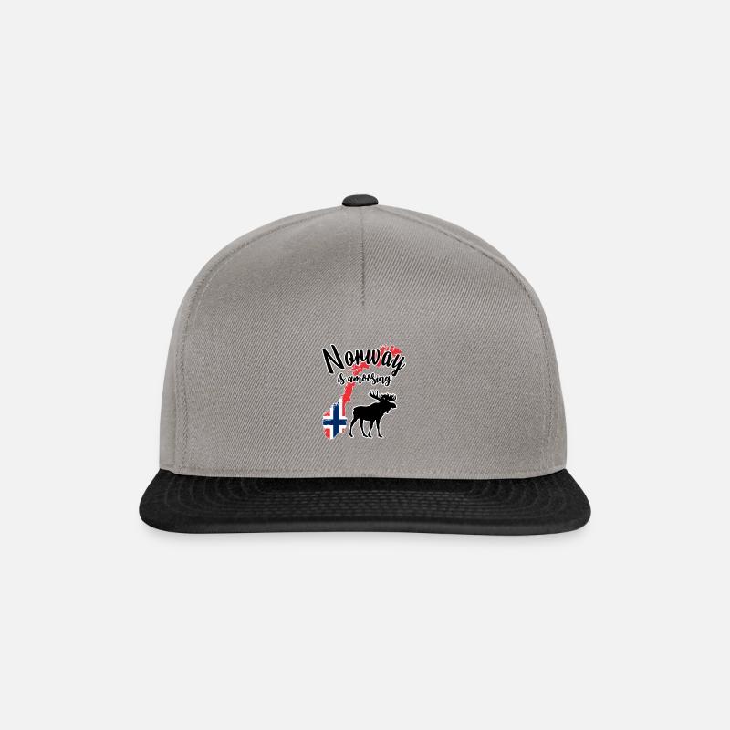 Norway is amoosing - Snapback Cap - graphite/black
